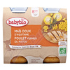 BABYBIO sladká kukuřice-mrkev-kuře.maso 8m+ 2x200g