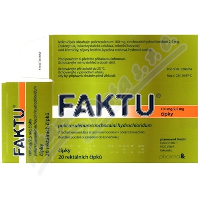 Faktu 100mg/2.5mg sup.20