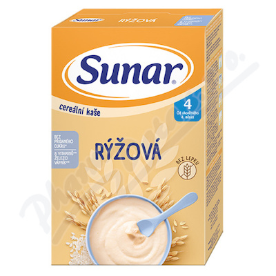 Sunar Cereální kaše rýžová od ukončení 4.měs.210g