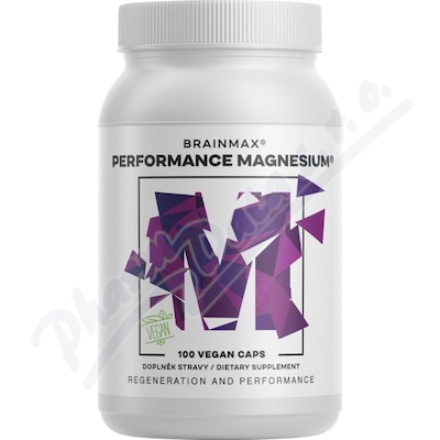 BrainMax Performance Magnesium Hořčík Bisglycinát + Vitamín B6 1000 mg 100 vegan kapslí