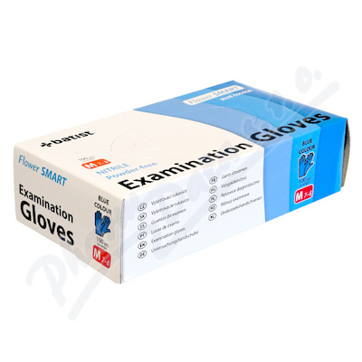 FLOWER SMART rukavice nitril.nepudr.modré M 100ks