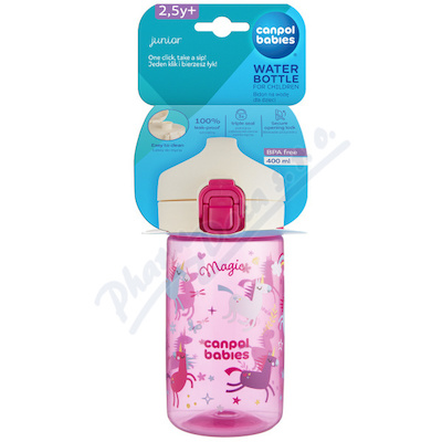 Canpol babies Lahev pro děti JUNIOR 400ml růžová